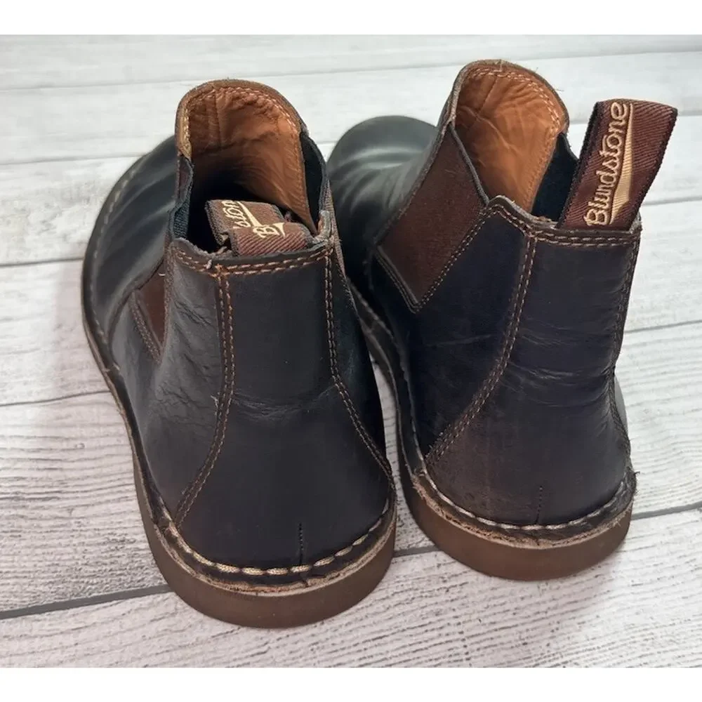 Blundstone Casual Series Mens Leather Chelsea Boots Crepe Sole Black Size 10